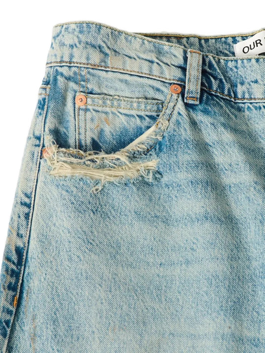 Blue jeans, front view