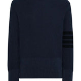 Navy pullover, front view