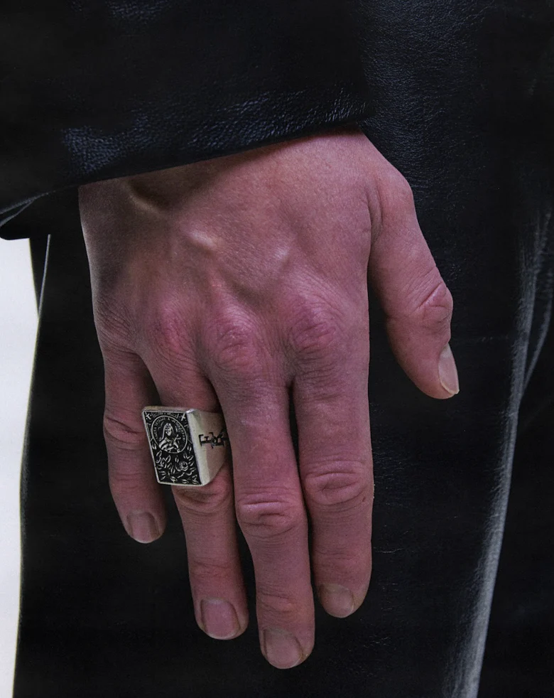 Close up of Black accessories, showing detail