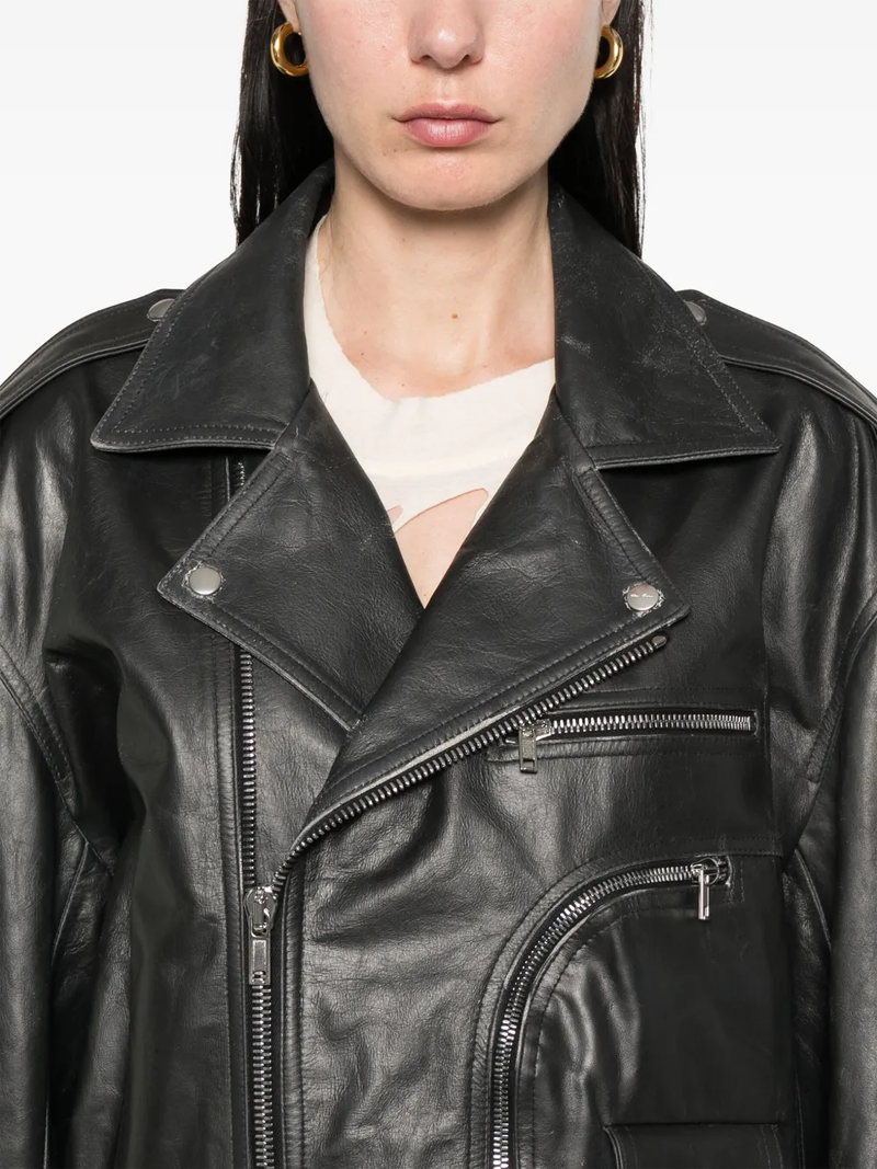 RICK OWENS - Women Cropped Jumbo Bauhaus Stooges Jacket