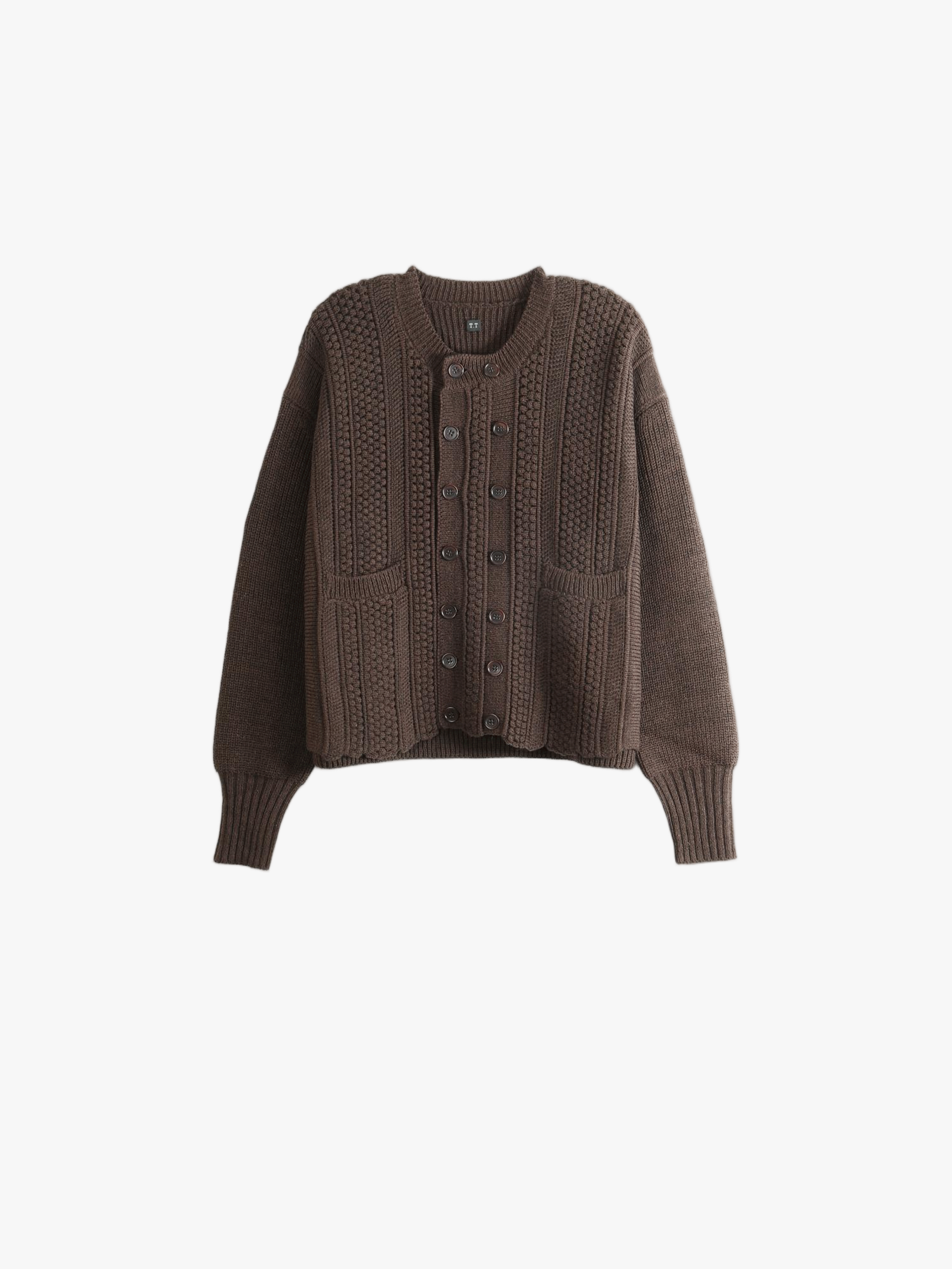 Brown knitwear, front view