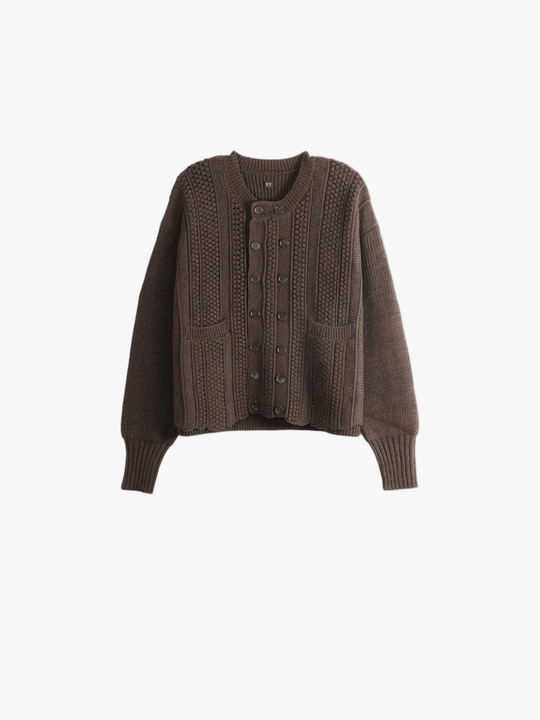 Brown knitwear, front view