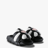Black sandals, side view