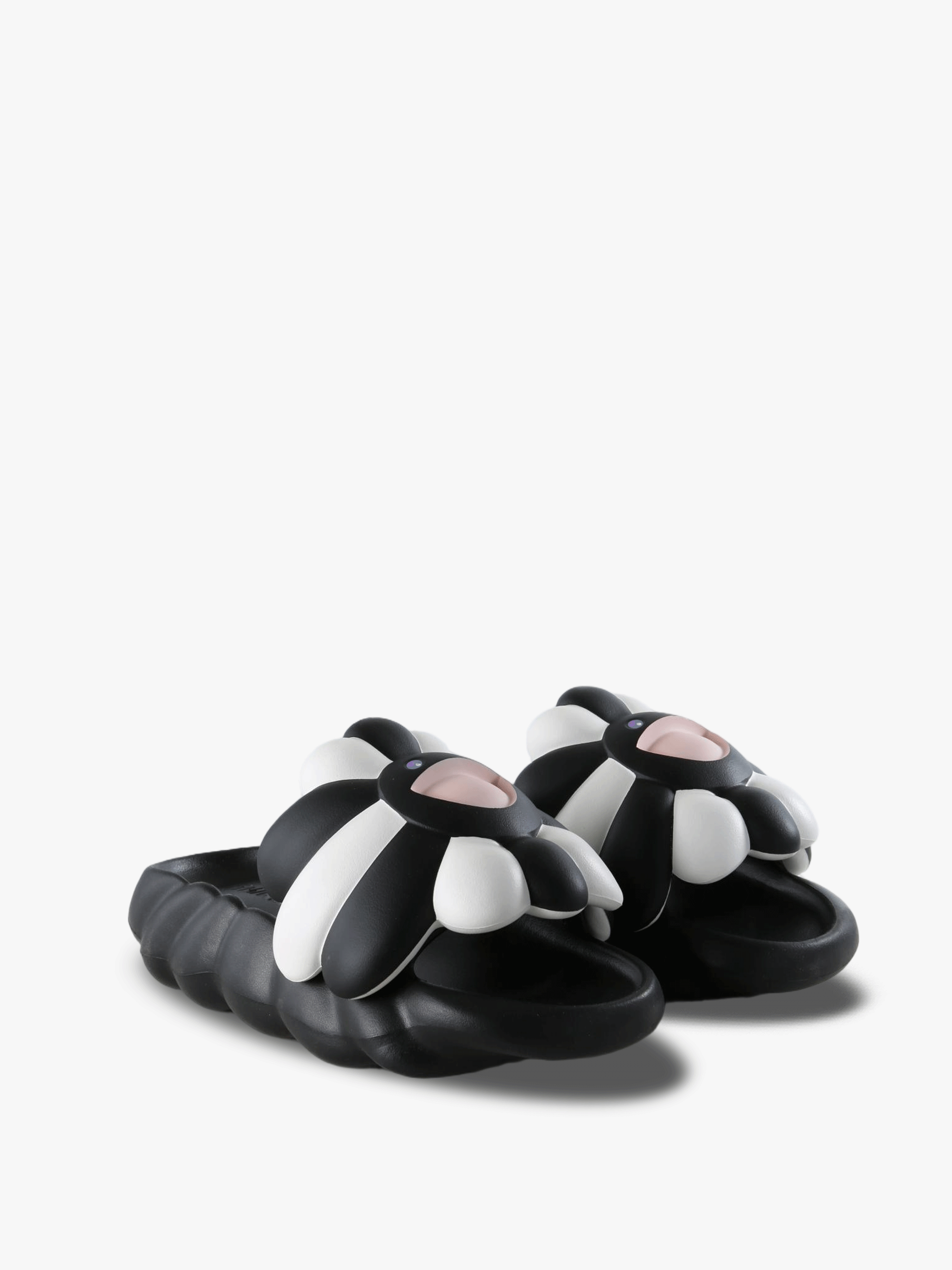 Black sandals, side view