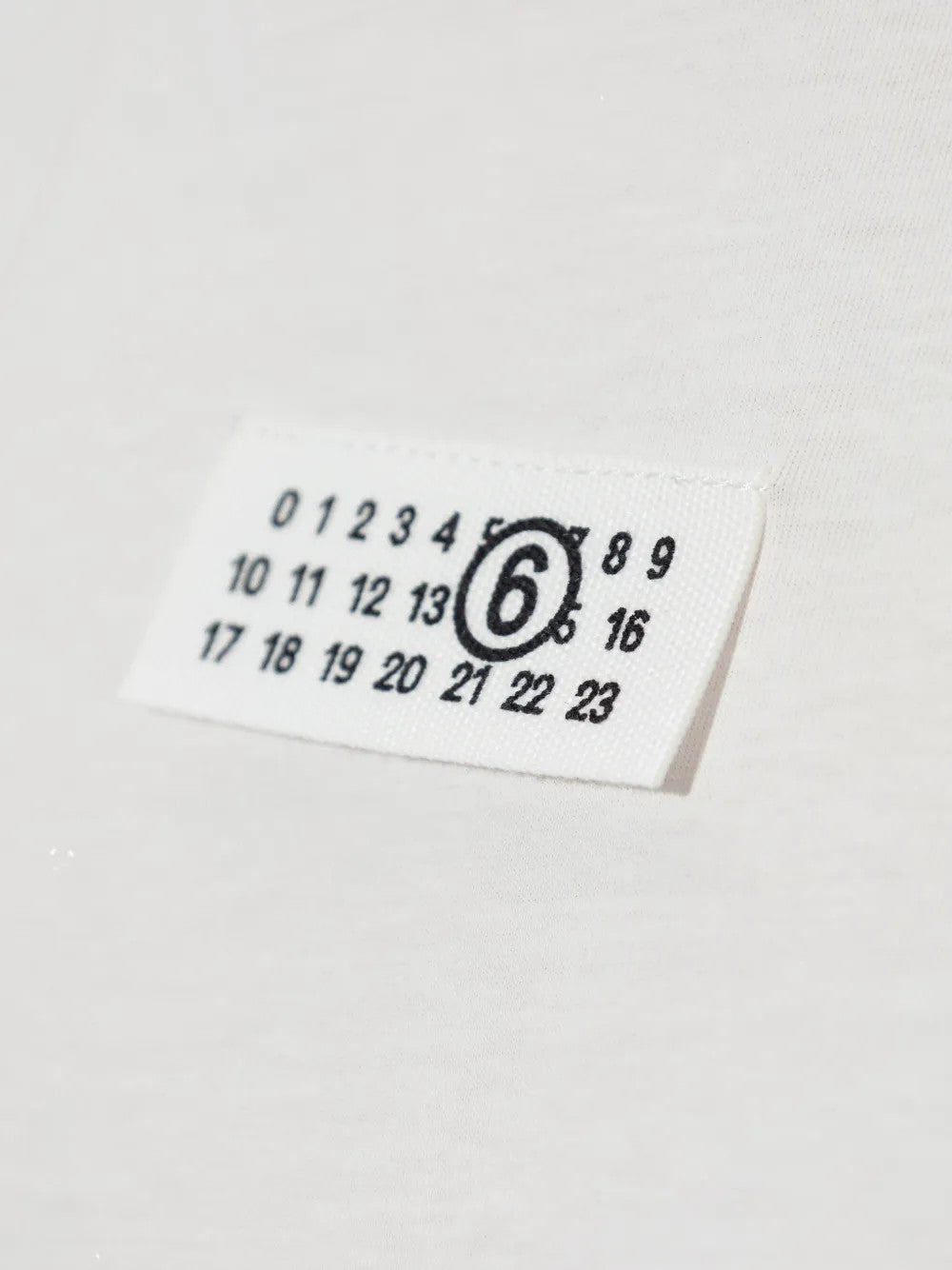 Close up of White t-shirt, showing texture of the 100% cotton fabric