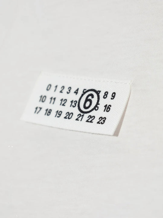 Close up of White t-shirt, showing texture of the 100% cotton fabric