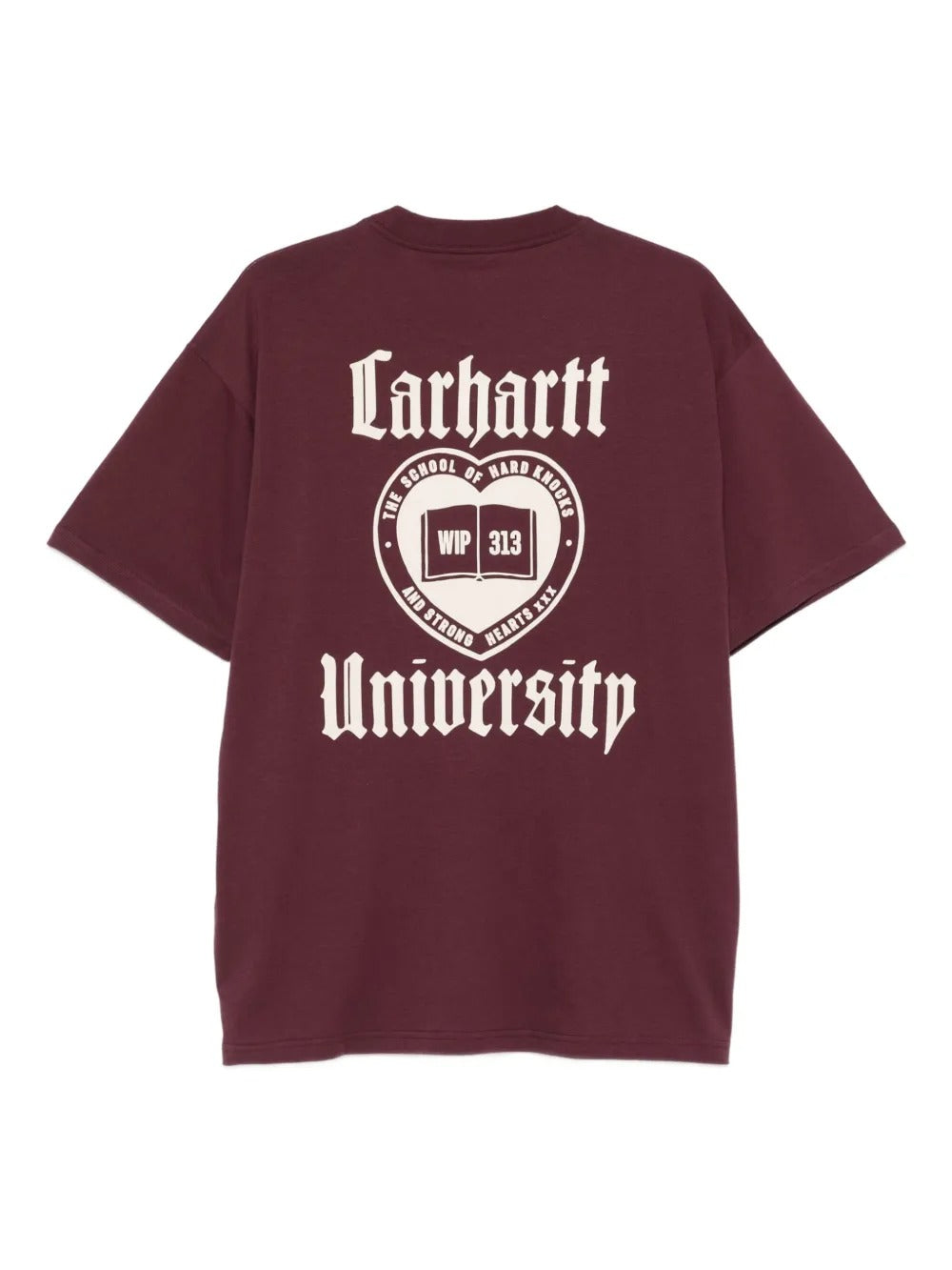 Red t-shirt, back view