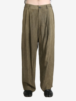 ZIGGY CHEN - Men Drop Crotch Wide Leg Trousers