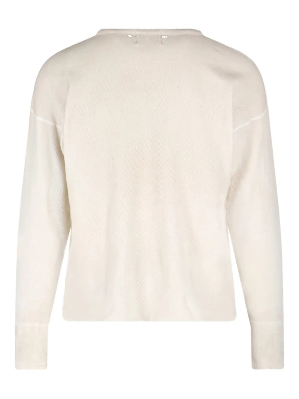 Tan shirt, back view