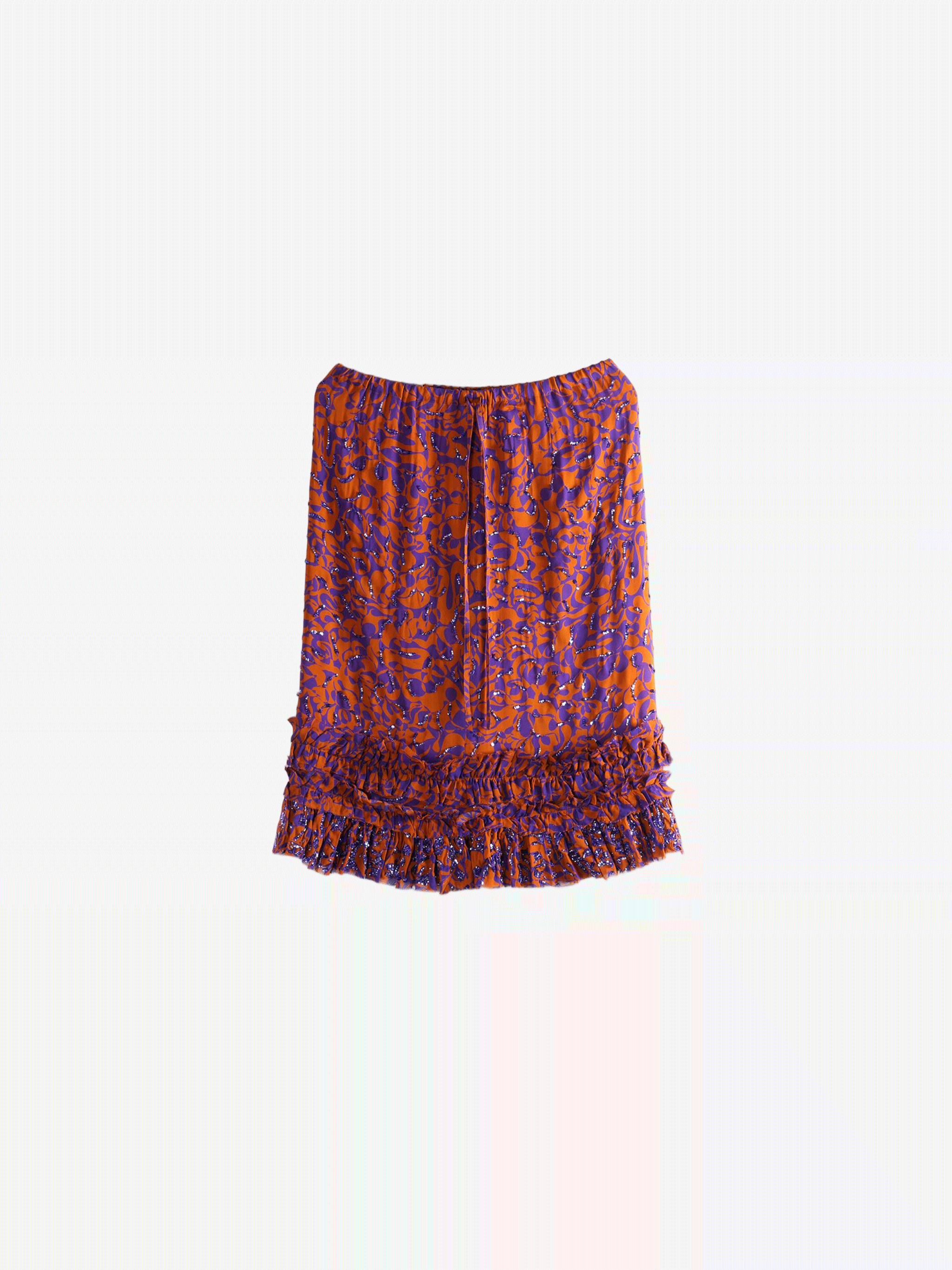Orange skirt, front view