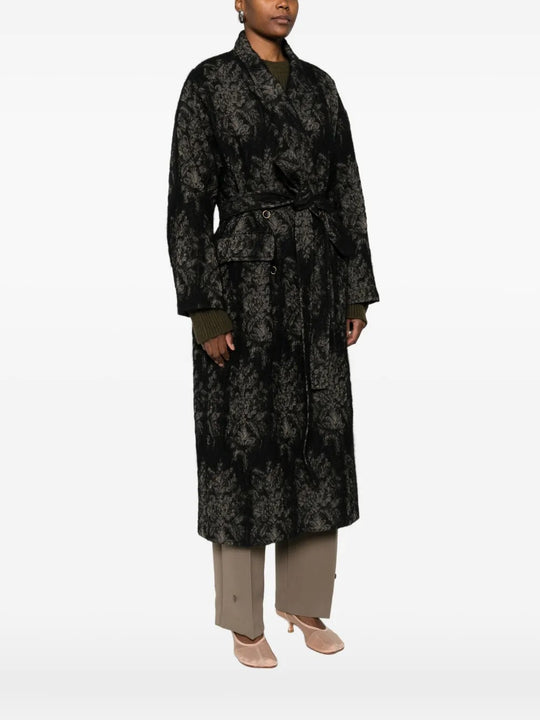 Black coats, full body view