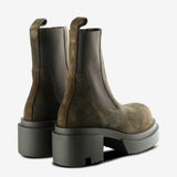 Brown boot, back view