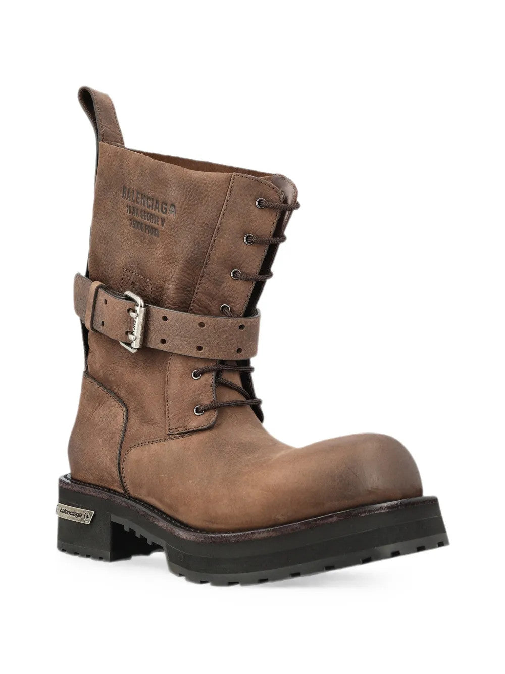 Brown boots, front view