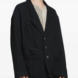 Black blazer, front view