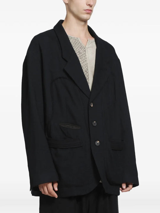 Black blazer, front view