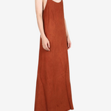 Orange dress, full body view