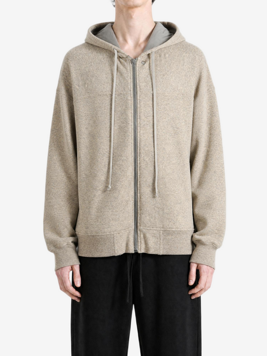 Tan jacket, full body view