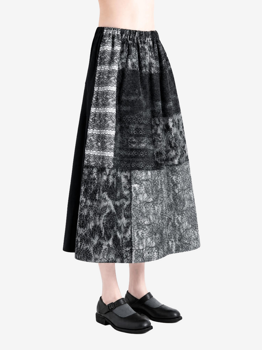 Black skirt worn by a person, showing the skirt fit