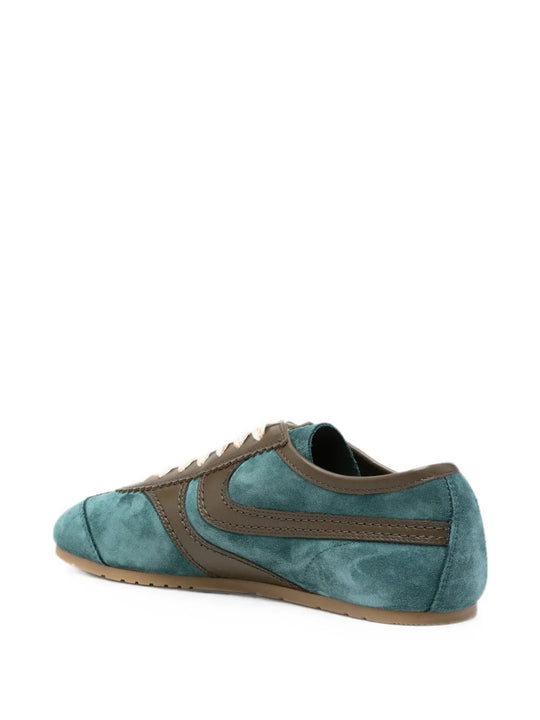 Green shoes, side view