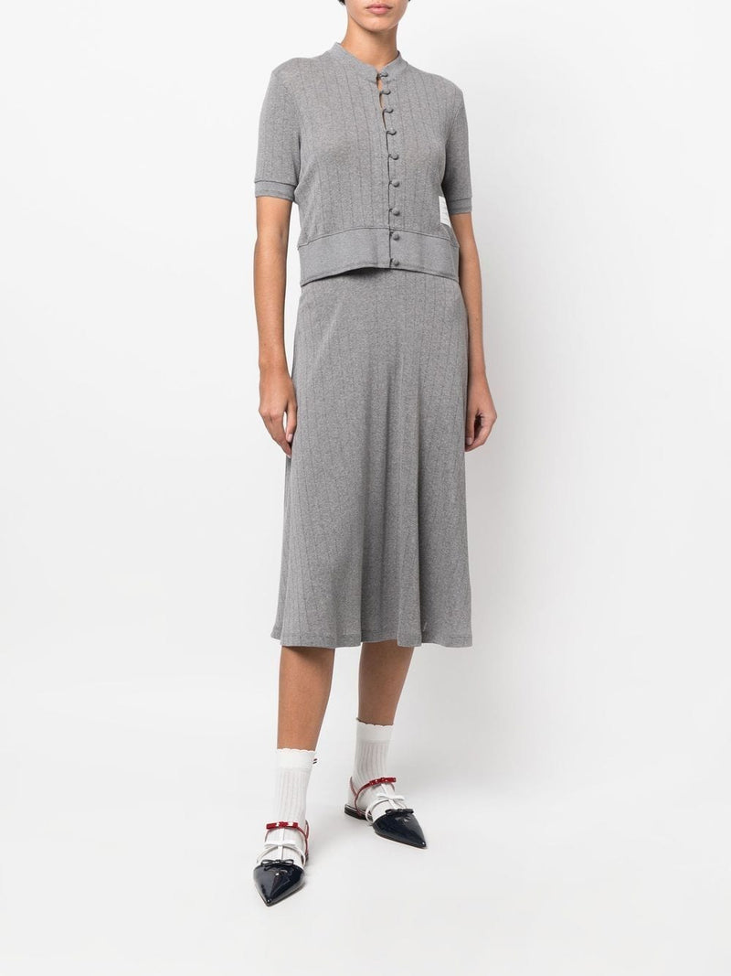 THOM BROWNE Women Cotton Jersey Midi Skirt
