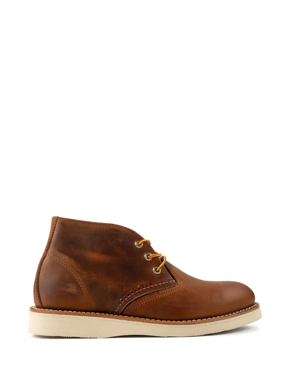 Brown boots, side view