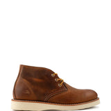 Brown boots, side view