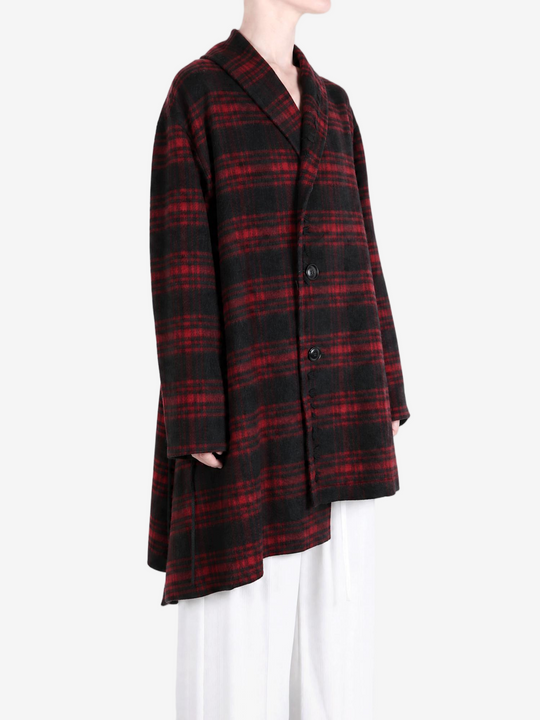 Red jacket, full body view