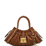Brown handbag,front view