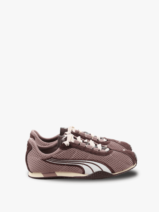 Tan sneakers, front view