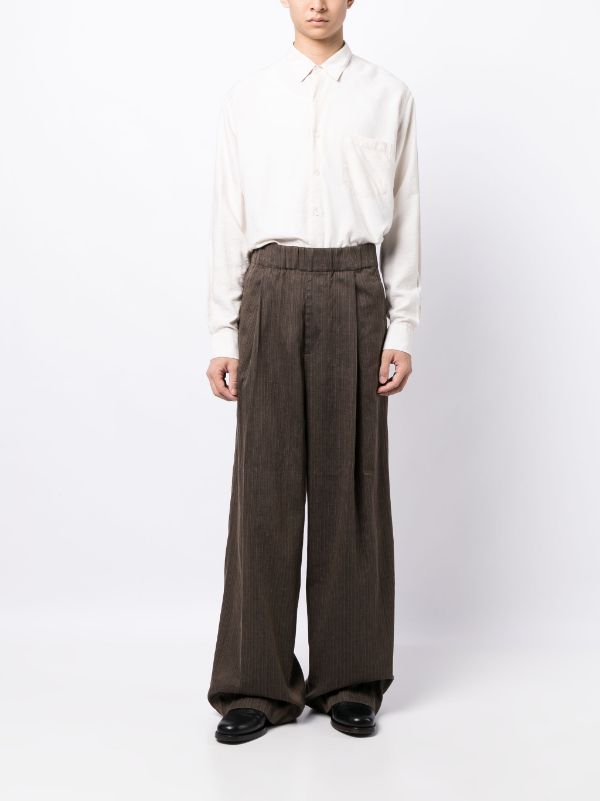 DRIES VAN NOTEN Men Pilburn Washed Cotton Linen Polyester Stripe