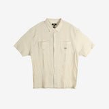 Beige checkered shirt ,front view