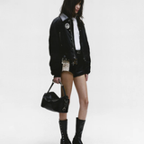 black jacket,full body view