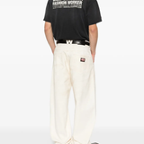 black t-shirt, full body view