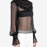 ANN DEMEULEMEESTER - Women Palvi Ruffle Collar Top