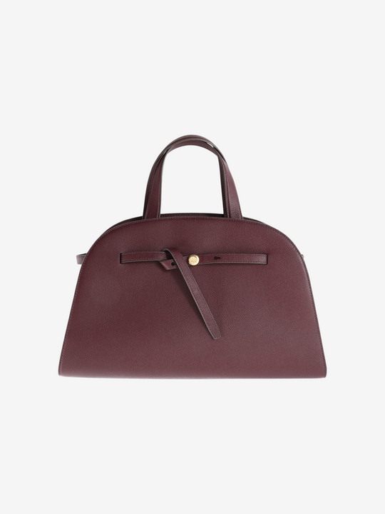 Burgundy bag, front view