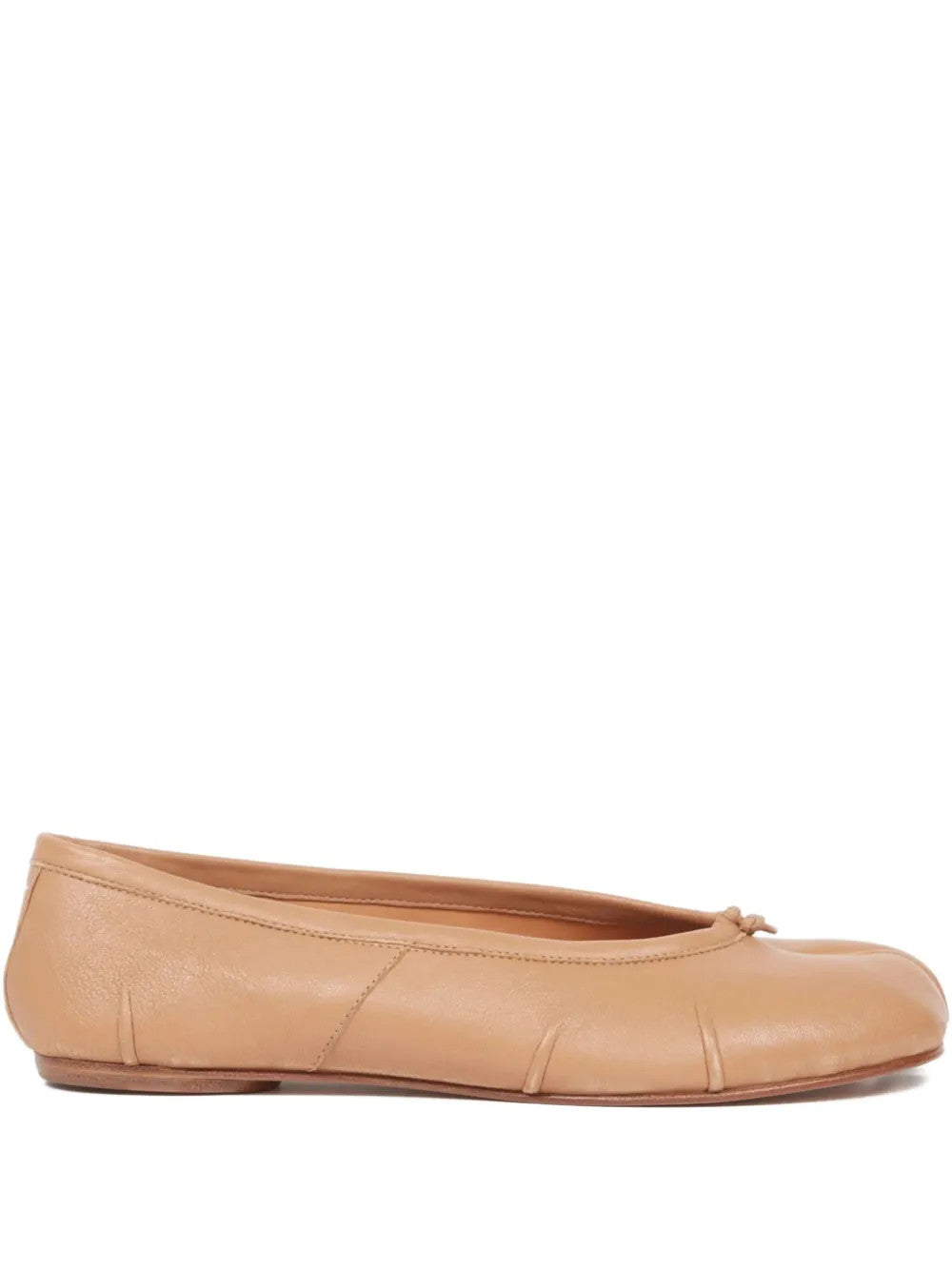 Tan flats, side view