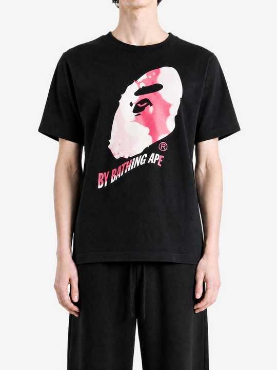 Black t-shirt, full body view