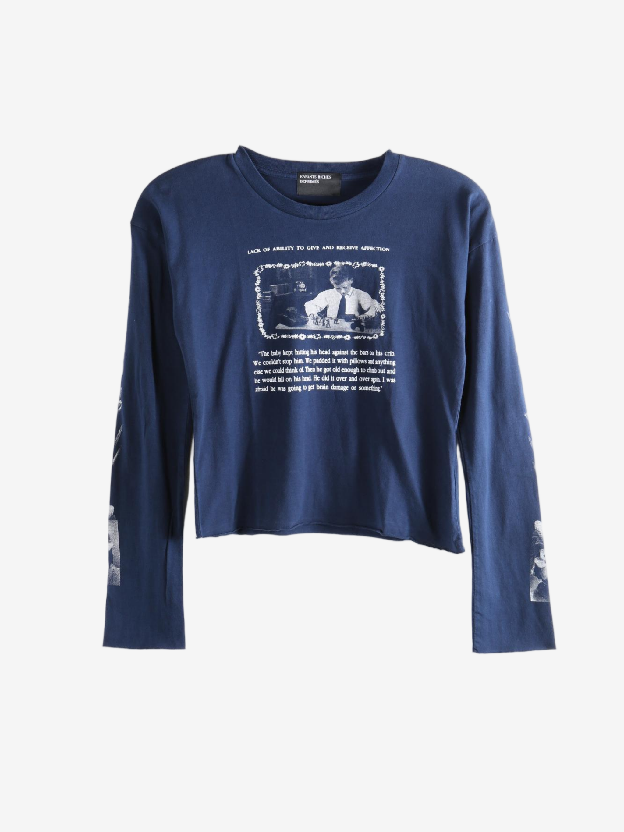 Navy t-shirt, front view