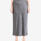 Grey skirt, full body view