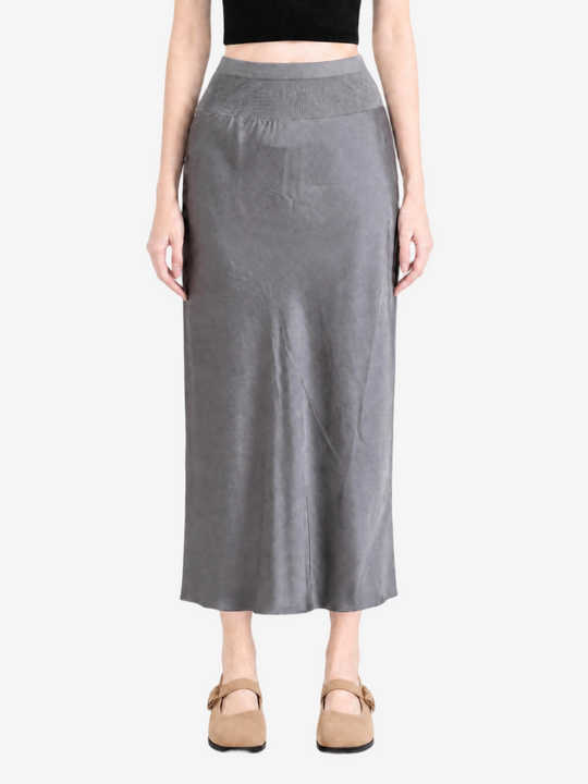 Grey skirt, full body view