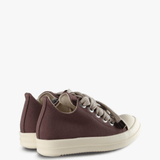 Burgundy shoes, back view
