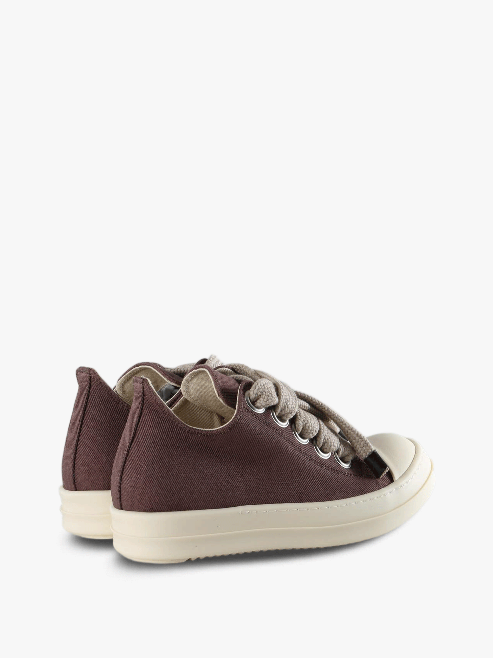 Burgundy shoes, back view