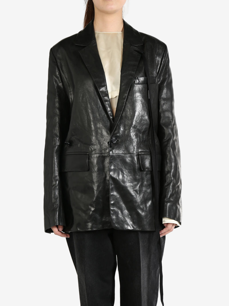 ANN DEMEULEMEESTER - Women Elin Asymmetric Clousure Tailored Jacket