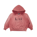 Burgundy hoodie, front view
