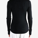 Black shirt, front view
