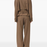 Brown jacket, full body view