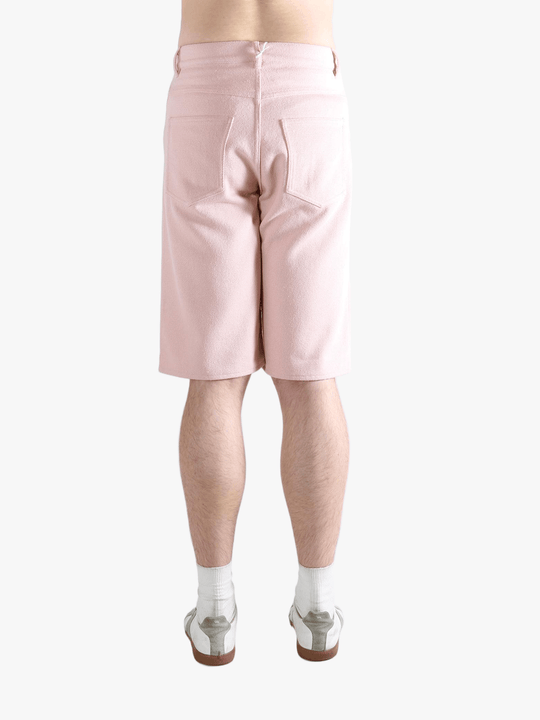 Pink shorts, back view