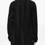 Black shirt, full body view