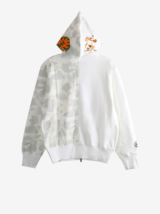 White hoodies, back view