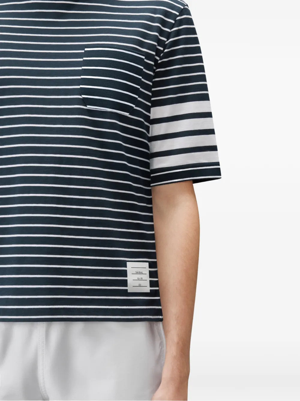 Navy t-shirt, front view